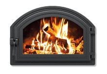 Дверь топочная герметичная Везувий 222 со стеклом 410х280 мм