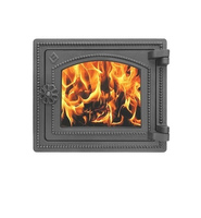 Дверь топочная Везувий ДТ-3C со стеклом 250х210 мм