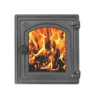 Дверь топочная Везувий ДТ-4С со стеклом 250х280 мм