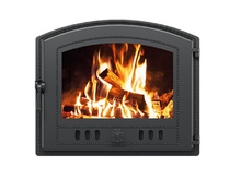 Дверь каминная герметичная Везувий 224 со стеклом 410х330 мм