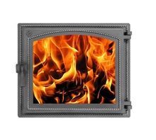 Дверь каминная герметичная Везувий 240 со стеклом 410х340 мм