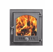 Дверь топочная герметичная Везувий 210 со стеклом 290х325 мм