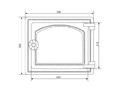 Дверь топочная Везувий ДТ-3C со стеклом 250х210 мм