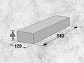 Перемычка - Пр-2к бетонная 510*120*65 мм