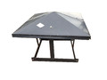 Зонт оголовок на трубу графит RAL 7024 шестерик 510х510