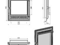 Дверь каминная герметичная Везувий 505 со стеклом 405х375 мм