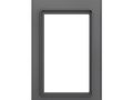Дверь каминная герметичная Эверест 310 (Антрацит) 250х410 мм