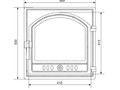 Дверь каминная герметичная Везувий 205 со стеклом 410х410 мм