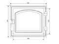 Дверь топочная герметичная Везувий 260 со стеклом 250х210 мм