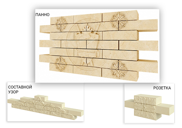 ArtBrick Панно Составной узор Розетка