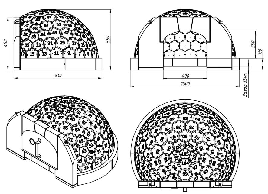 помпейка-800 схема размеры